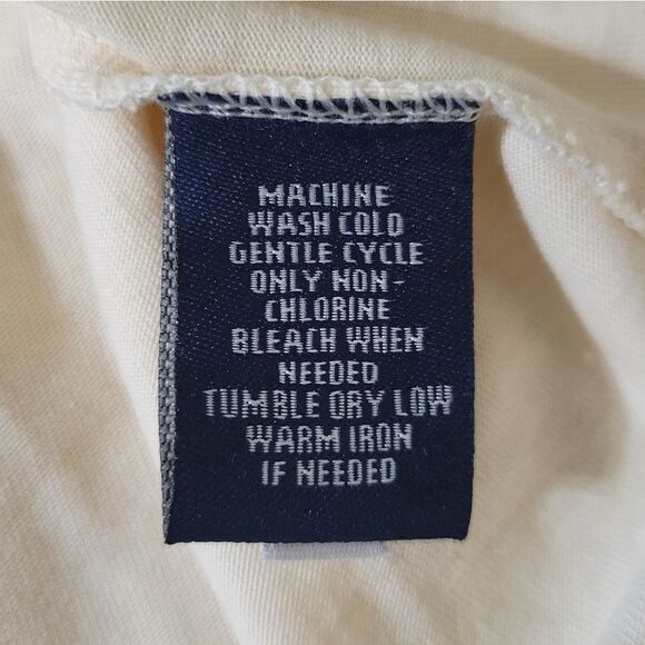 Chaps Women's Cream Vneck Elbow-length Pullover Top - Picture 9 of 10